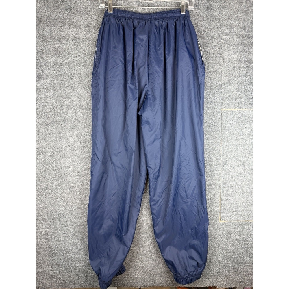 Vintage NIKE Windbreaker Pants 90s Youth Large 14-16 Navy Blue Ankle Zip Lined - Picture 4 of 10